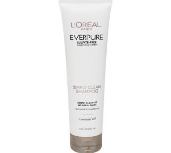 L’oreal Paris Ever Pure Sulfate & Paraben Free Simple Clean Shampoo, For All Hair Types, 250ml