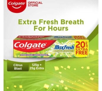 Colgate Max Fresh Green Gel Citrus Blast , 125g + 20% Extra Free